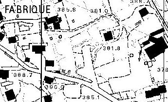 Fig. X Comune di Champdepraz, loc. Fabrique casa A, rilievi di campo magnetico in abitazione (foto x) ELETTRODOTTO AT Centro linea Scala: 1/3000 Abitazione monitorata Fig.