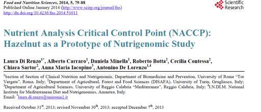NACCP Qualità Nutrizionale Qualità igienica HACCP Valore energetico