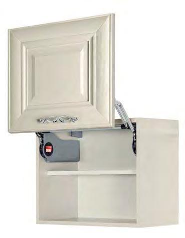 Ideal for use on column units to conceal electrical appliances for example, or on wall units surmounted by mobile units.