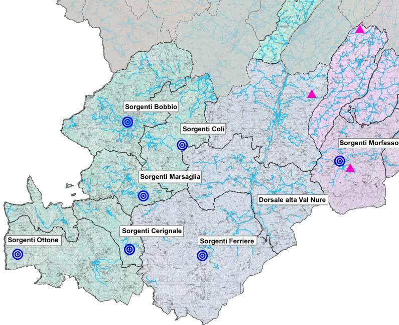 INTERVENTO 5 RAZIONALIZZAZIONE SISTEMA SORGENTI Inquadramento Comuni interessati: MORFASSO, LUGAGNANO, VERNASCA,