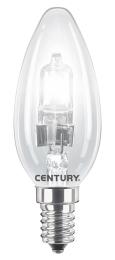 lampade alogene "century" candela chiare E14 gradi K 2800 regolazione tramite dimmer, volt 230, classe D,