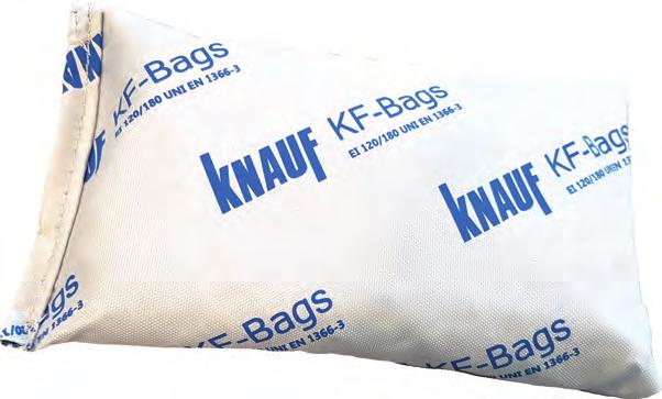 KF-BAGS Sacchetti antifuoco per canaline portacavi KF-BAGS sono cuscinetti antifuoco studiati per sigillare aperture, cavedi, cunicoli, e in generale varchi che mettono in comunicazione locali