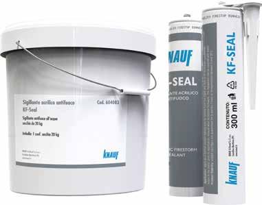 PRODOTTI KF-SEAL Sigillante acrilico antifuoco KF-SEAL è un sigillante antifuoco all acqua che garantisce una tenuta perfetta al fumo e alle fiamme.