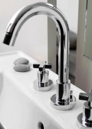 EXTRA 5261 Monoforo lavabo con canna girevole scarico click clack 1 1/4 con troppo pieno 5281 Monoforo lavabo con canna