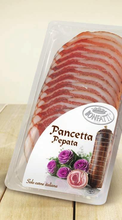 Pancetta Pepata Salame Zia / Prodotto 100 g affettato / Pancetta