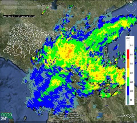 valori di precipitazione massima registrati non sono stati