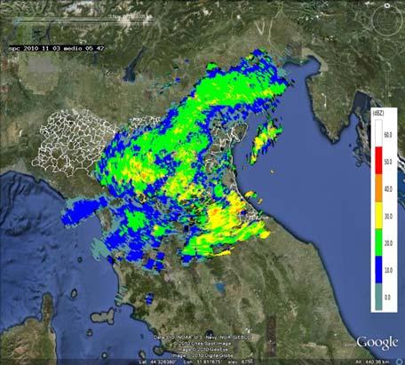 Mediterraneo, i flussi meridionali danno luogo a intense precipitazioni, che nella