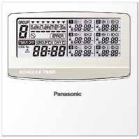 DISPOSITIVI DI CONTROLLO CENTRALIZZATI Comando timer centralizzato fino a 6 unità interne Comando centralizzato con timer fino a 6 unità interne CZ-ESWC L alimentazione del modulo timer programmabile