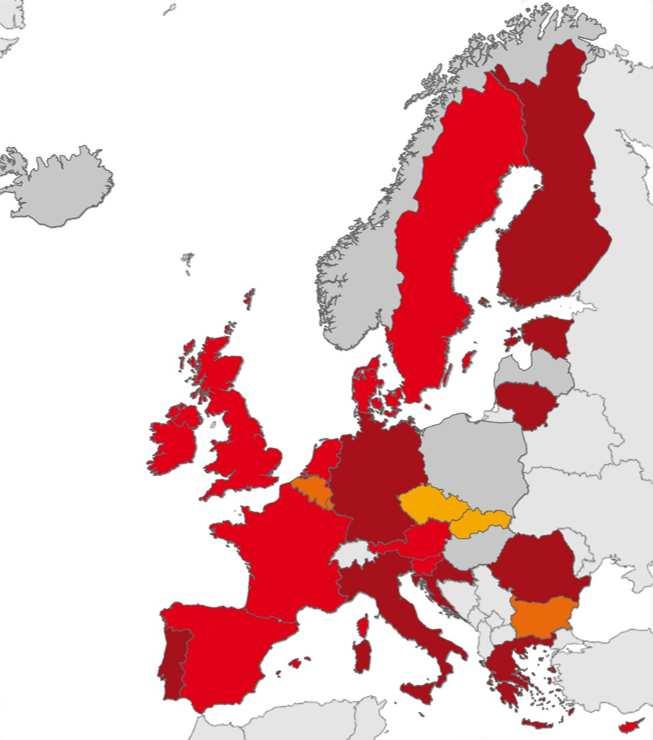 Average: 48% Non-visible countries Luxembourg Malta Source: