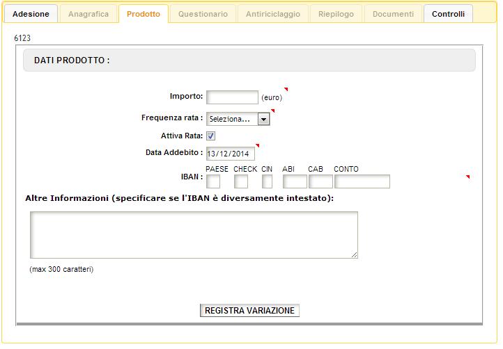 Cliccando su Registra Variazione si apre la videata Documenti con il riepilogo dei pdf.