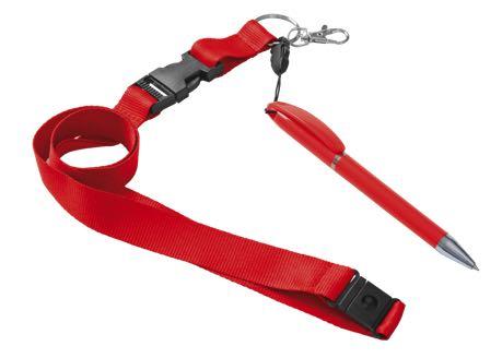 lanyard pen PD394 CLIP PENNA A SFERA meccanismo a rotazione corpo in plastica