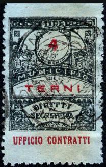 10 lilla Segreteria - Ufficio contratti 1945/< Carta bianca, liscia. Stampa mm.