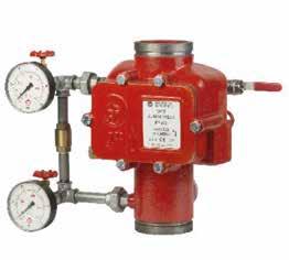 I sistemi sprinkler a SECCO (Dry Pipe sprinkler system) si utilizzano nelle aree soggette a rischio di gelo o in quelle dove la temperatura supera i 70 C, per esempio nei forni di essicazione.