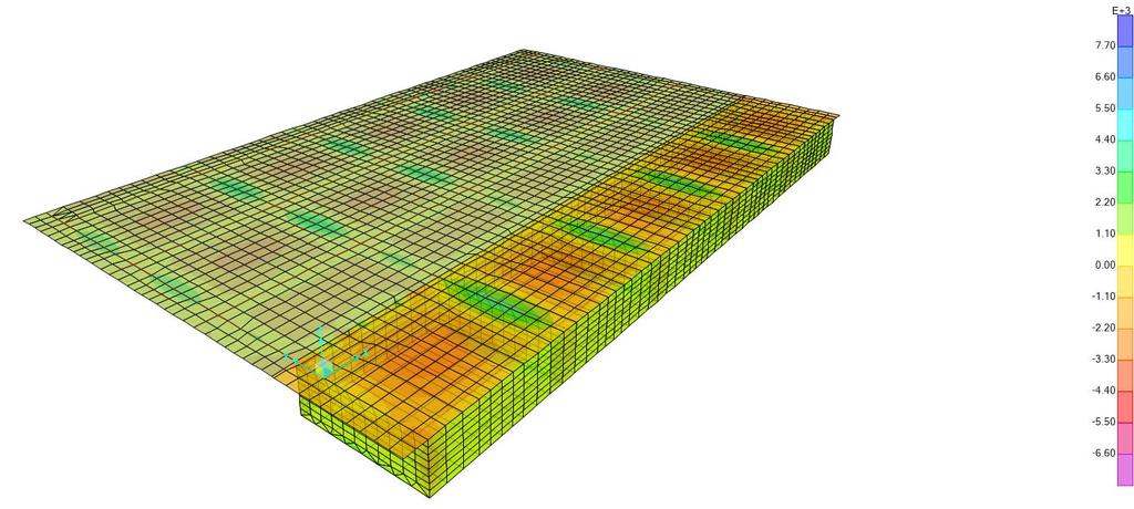 7.3 Verifiche membrature in c.a. Riportiamo di seguito la distribuzione delle caratteristiche della sollecitazione negli elementi in c.a. relative alle combinazioni di carico più significative.