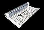 Barriera al vapore costituita da foglio in PE spessore 0,15 mm, serigrafato con passo 50 mm e multipli, larghezza 1,2 m, lunghezza 100 m.