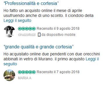 VETRINA FISICA/VIRTUALE Vetrina fisica/virtuale la maggior parte delle recensioni dei clienti delle gioiellerie condivisi in rete sono volti ad elogiare la cordialità e la gentilezza del personale