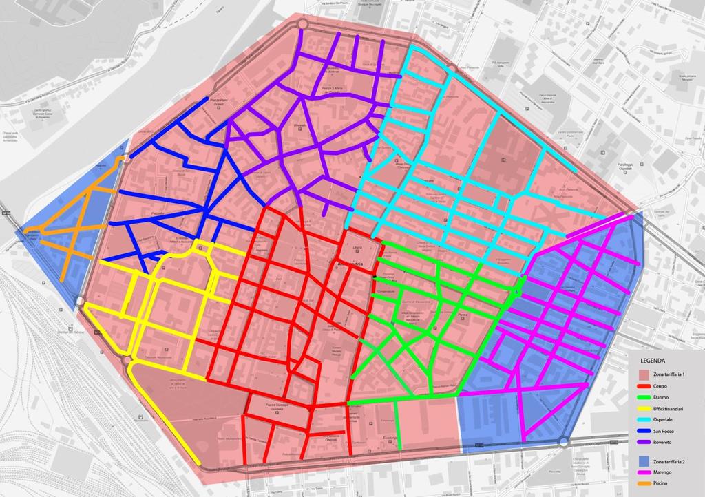 Figura 5-3: Zone di tariffazione della sosta