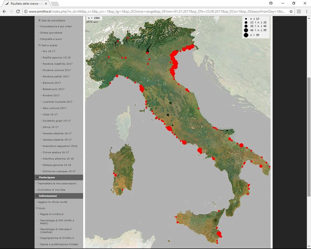 Visualizzare e scaricare i dati