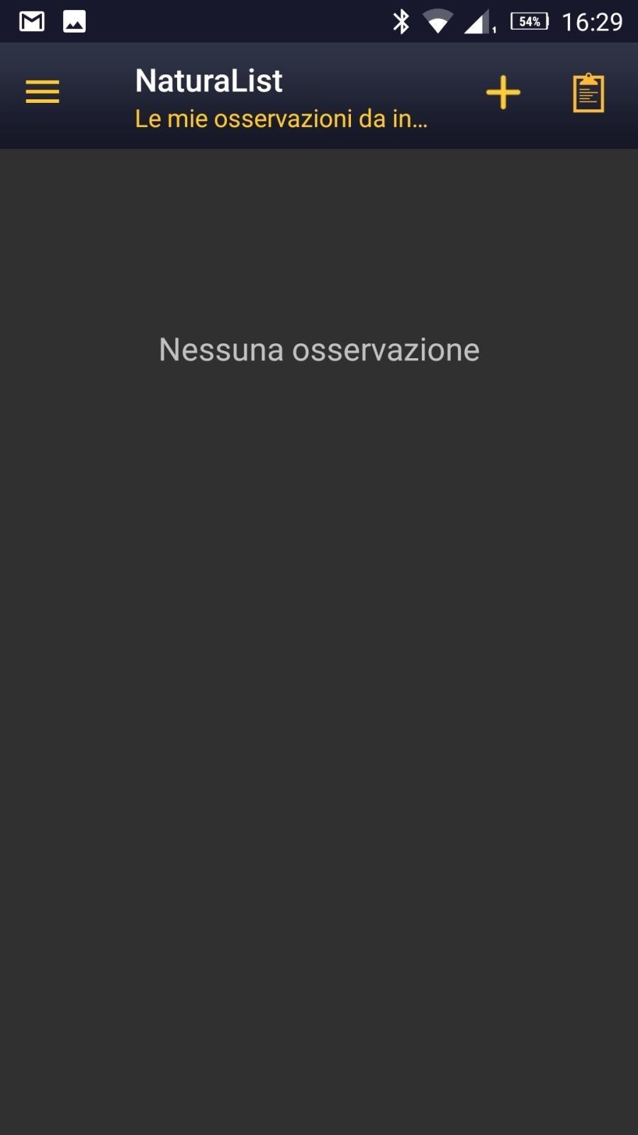 Utilizzo dell app per android Naturalist (di Biolovision) Se notate che la localizzazione non funziona (o