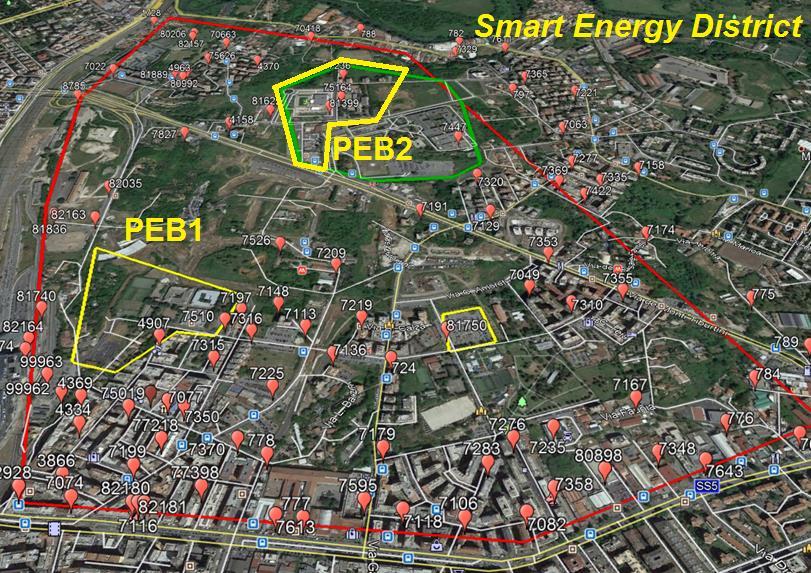 SmartMed : Distretto Smart Energy PEB1 110 MWh/a PEB2 539 MWh/a Il Distretto Smart