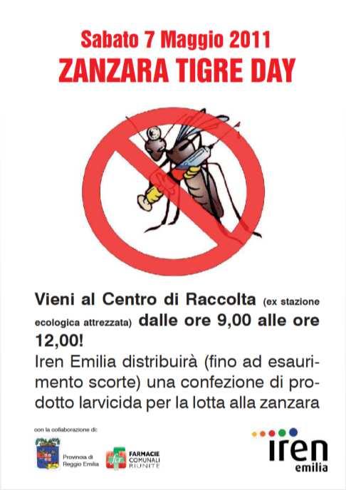 1. Iniziative di comunicazione - disponibilità prodotti larvicidi ad uso privato (1) ZANZARA TIGRE DAY - iniziativa di informazione e promozione delle attività di lotta alla zanzara tigre con