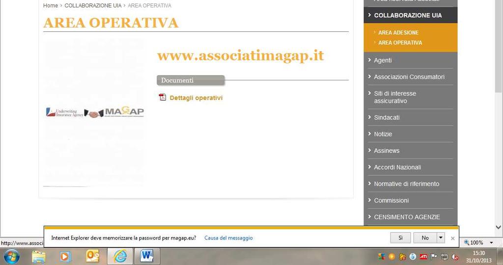 Cliccare su www.associatimagap.it 5 a.