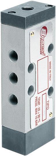 serie CETOP CRTTERISTICHE IMENSIONLI series CETOP IMENSIONS MONOSTILI PNEUMTICHE 5/2-5/3 vie PNEUMTIC - PILOT-SPRING 2/2-3/2 ways Talia Connessione Size Connection C E F G H I L M /8 -/4 04 36 8 8 52