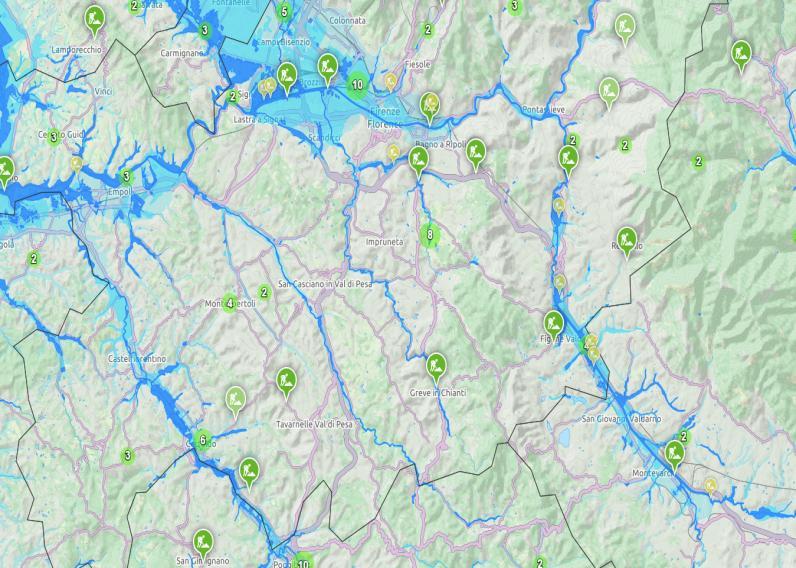 TOSCANA - INTERVENTI DI MITIGAZIONE DEL RISCHIO IDRAULICO SUL TORRENTE MENSOLA Realizzazione di due casse di espansione con capacità di invaso