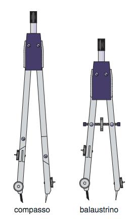 IL COMPASSO È uno strumento che serve a tracciare circonferenze, archi di circonferenze e per riportare Misure.