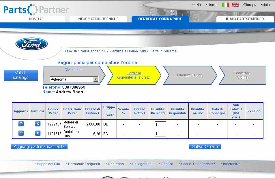 Fare un ordine - 4 Passi per fare