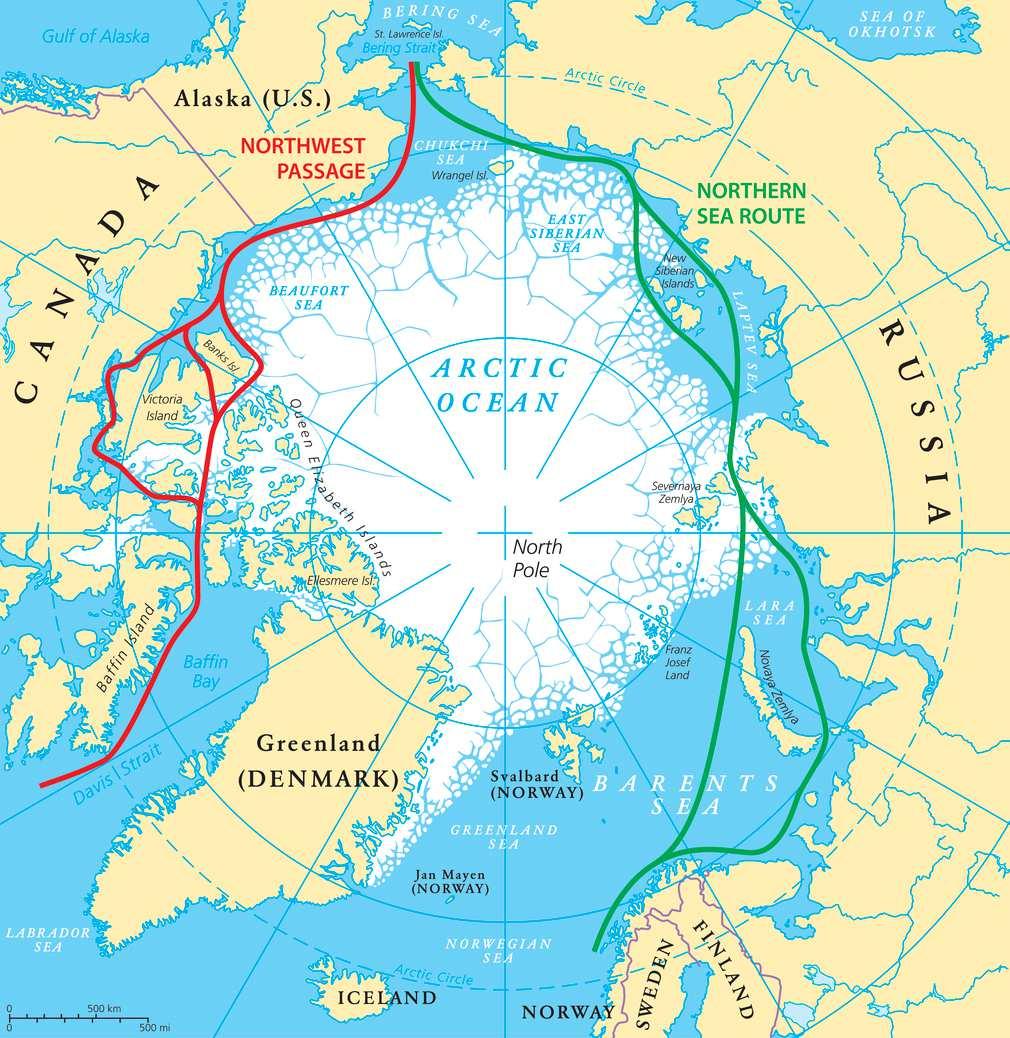 Mappa dell Artide.