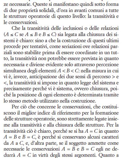 pp. 86-87 - Comprensione della TRANSITIVITA - Comprensione del fenomeno della CONSERVAZIONE: la caratteristica essenziale degli oggetti