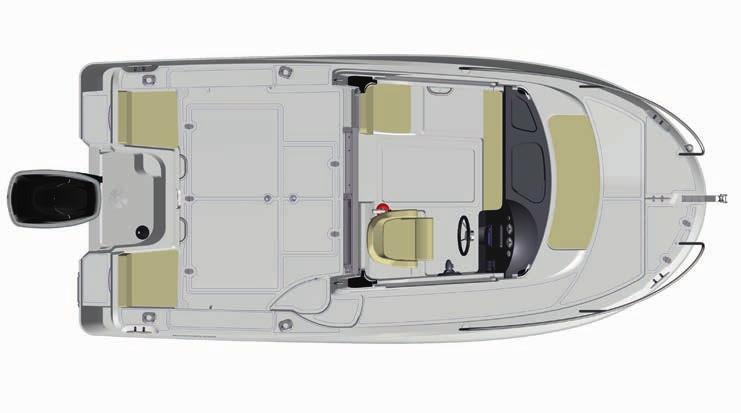 555 7 Tavolino in pozzetto 12 Passavanti & accesso alla parte prodiera CARATTERISTICHE DEL MODELLO 1.