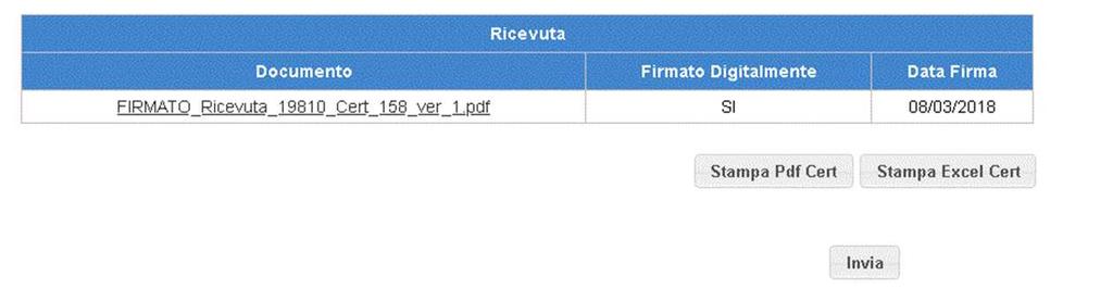 Una volta inseriti la password e il pin e cliccato sul pulsante Login il sistema torna sulla pagina di dettaglio della Cert e aggiorna la sezione relativa alla