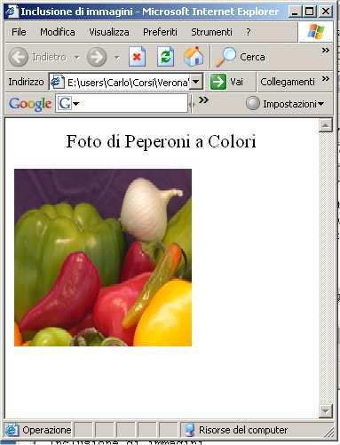 Immagini <p align="center" > Foto di Peperoni a Colori </p> <img src = "peppers.