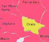 COMUNE DI CRACO PROVINCIA DI MATERA descrizione geografica Il suo territorio è compreso tra i due fiumi Bradano, a Est, e Basento, a Ovest a un'altitudine di 26 metri sul livello del mare.