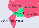 COMUNE DI VALSINNI PROVINCIA DI MATERA descrizione geografica Il comune è localizzato a 250 metri sul livello del mare in posizione dominante la valle del Sinni.