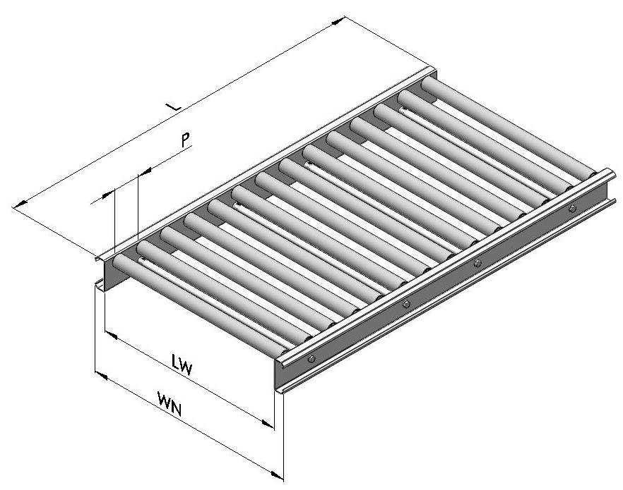 CARATTERISTICHE GENERALI RULLIERE LINEARI MODULARI A RULLI SERIE RLF Questa serie di rulliere è unica nel suo genere, il sistema modulare RLF permette di realizzare line di movimentazione,