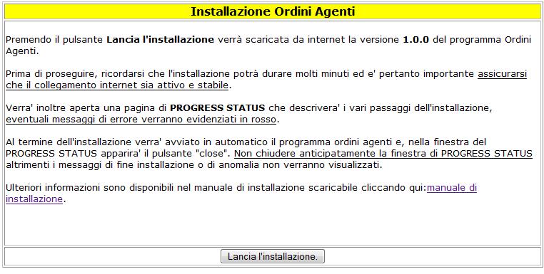 4.6. Download ed installazione di Ordini Agenti.