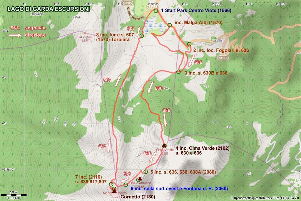 Riepilogo rotta: Descrizione del percorso: 1.