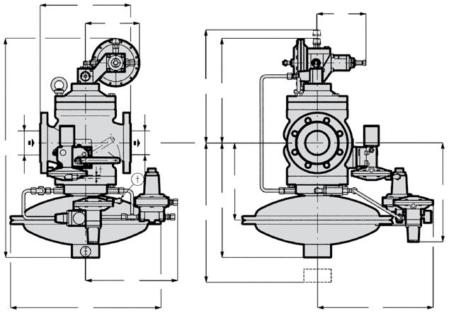 S F S G H D B P L N C N Ingombri e dimensioni in mm Dimensione (mm) 50 65 80 100 Pollici 2 2 1/2 3 4 S - nsi 150/PN 16 254 276 298 352 313 341 346 429 B 308 373 380 410 C 375 495 495 495 D 430 530