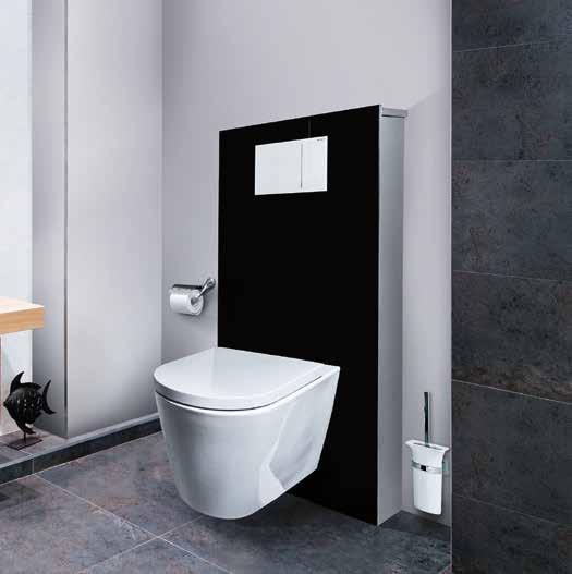 WC-PANNELLO PANORAMICA Pannello Design per WC moduli Tece e Geberit Per la conversione rapida da un WC da appoggio a un WC a parete Possibilità di regolazione dell altezza sul posto - consegna in