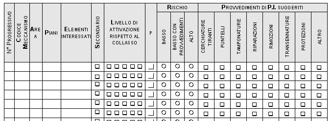 SCHEDA PALAZZI - Seconda Sezione (Campo B 23 ) Calcolo