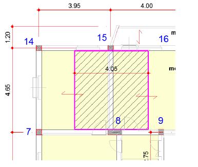 Progettiamo la trave 8-15 allo SLU - B =30 cm - Luce Trave L = 4.45 m - Peso proprio (ipotesi b=30 cm ; H=50 cm) Fd = 4.