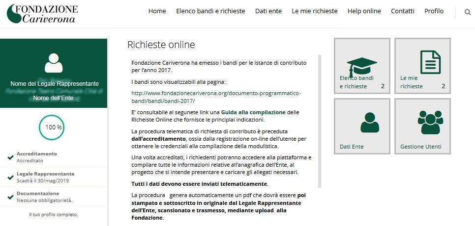 3. COME ACCEDERE ALLA GESTIONE E RENDICONTAZIONE ON-LINE Il Beneficiario, accedendo alla sua Area riservata potrà: 1.