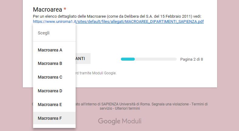 Pag 5 Una volta terminata la compilazione della sezione dedicata al docente