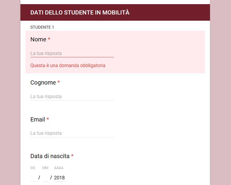 Pag 8 Una volta compilati tutti i campi e caricato il progetto di ricerca, fare click sul tasto Avanti per passare alla sezione successiva.