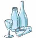 Vetro bottiglie in vetro (anche con il tappo) vasi di vetro (anche con il coperchio in metallo)