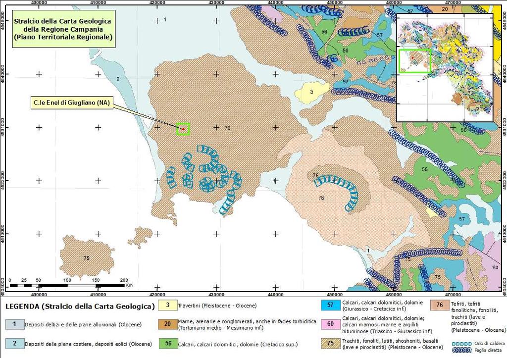 Le aree vulcaniche marine antistanti (Isole Pontine e Ischia) sono da mettere in relazione principalmente con strutture recenti ed antiche aventi orientamento parallelo alla catena appenninica, lungo