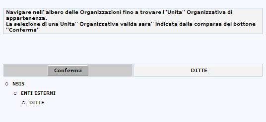 Nel caso in cui l ufficio di appartenenza ricercato non sia presente nella finestra, è possibile selezionare il tasto Successivo per sfogliare e visualizzare gli altri possibili uffici di